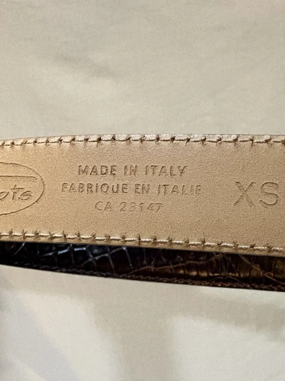 Talbots Genuine Leather Belt Made in Italy Women XS for Wasit 23-27